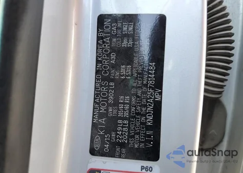 2015 Kia Soul from USA, damaged, VIN KNDJN2A25F7814484